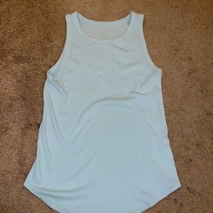 Light blue ribbed tank